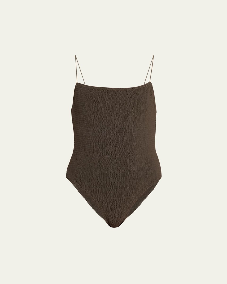 Smocked One-Piece Swimsuit